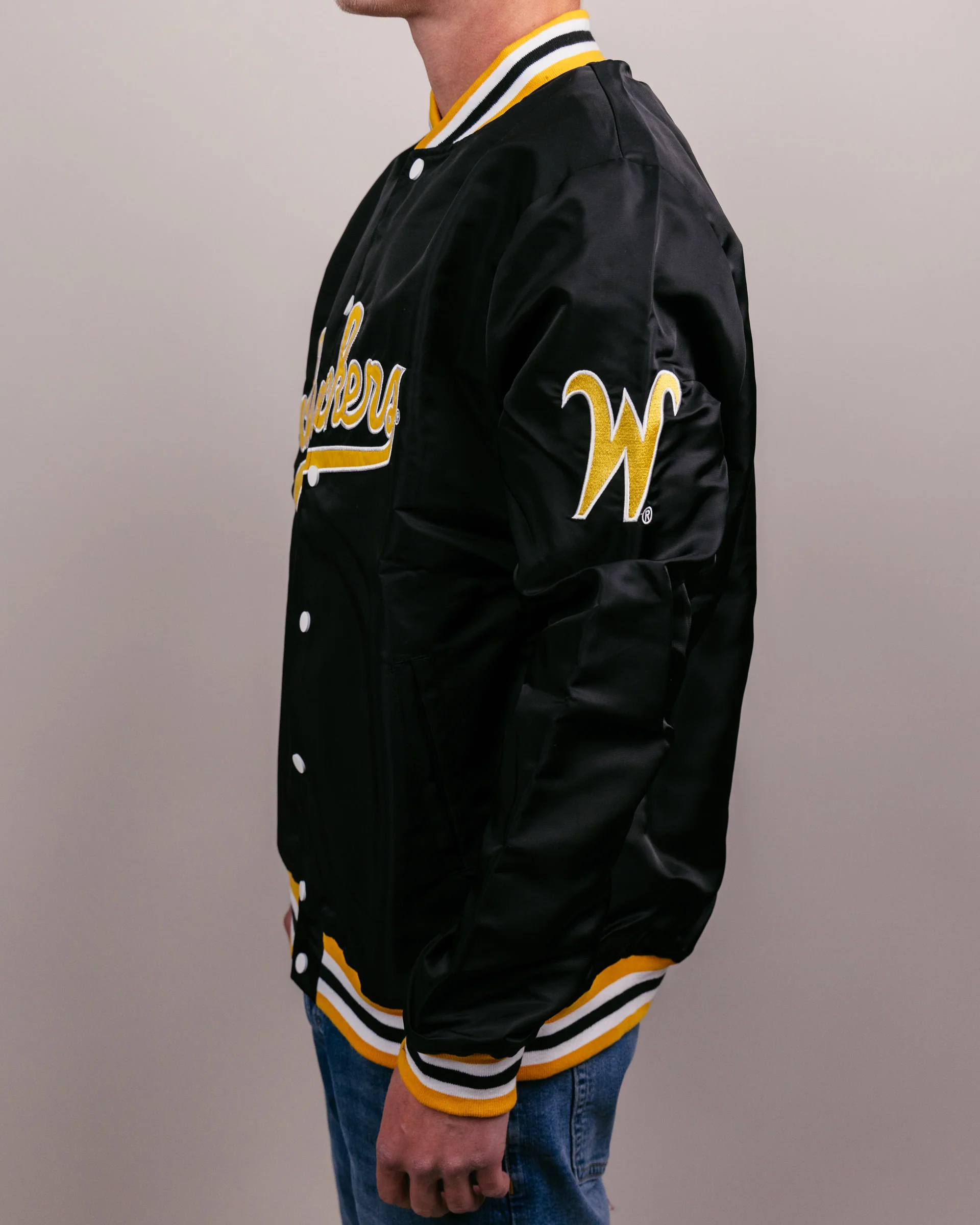 Wichita State Shockers Black Letterman Jacket - Image 3