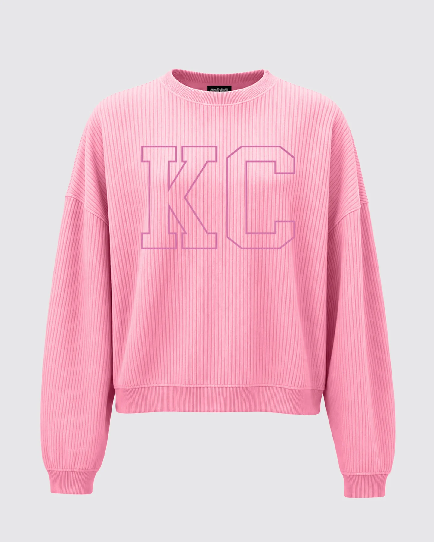 Women's KC Pink Corded Crew